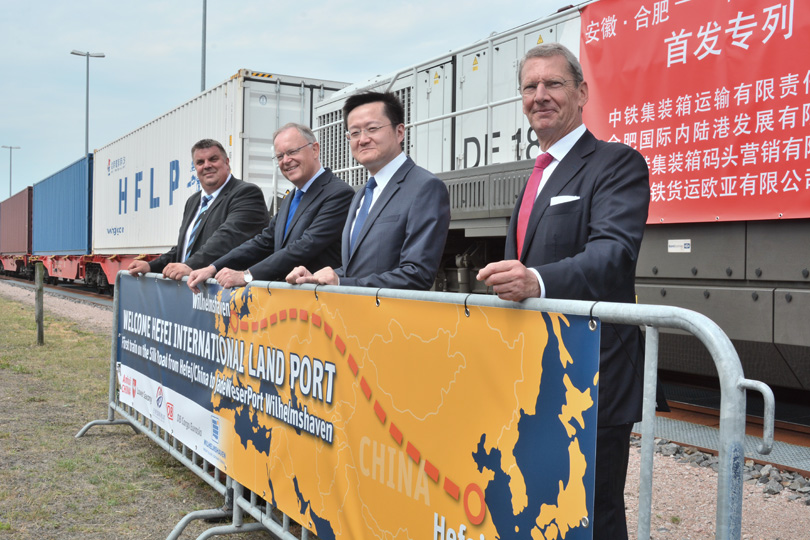 Erster Direktzug aus China erreicht den JadeWeserPort Wilhelmshaven