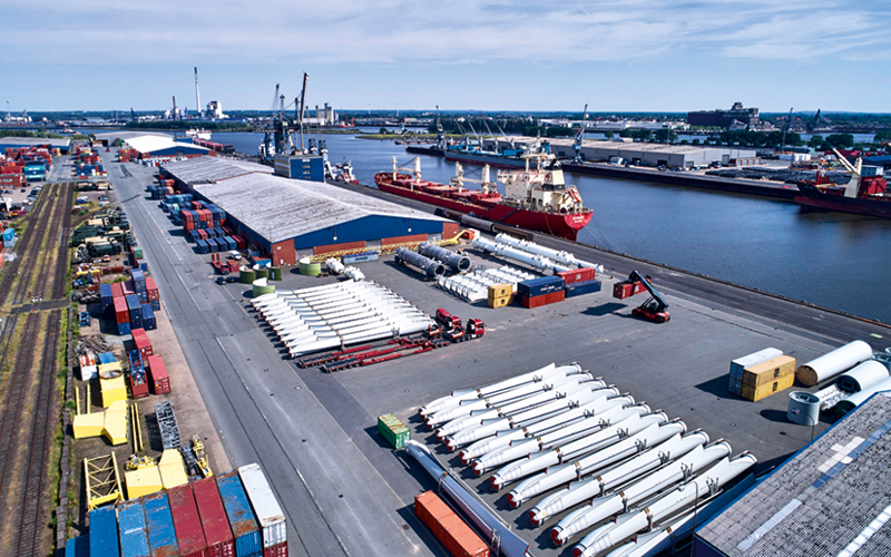 Blick auf den Neustädter Hafen